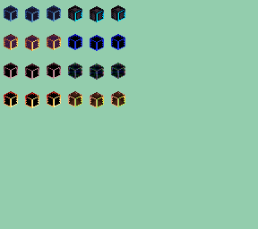 Menu theme cube charset