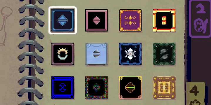 Menu theme selection in the Book